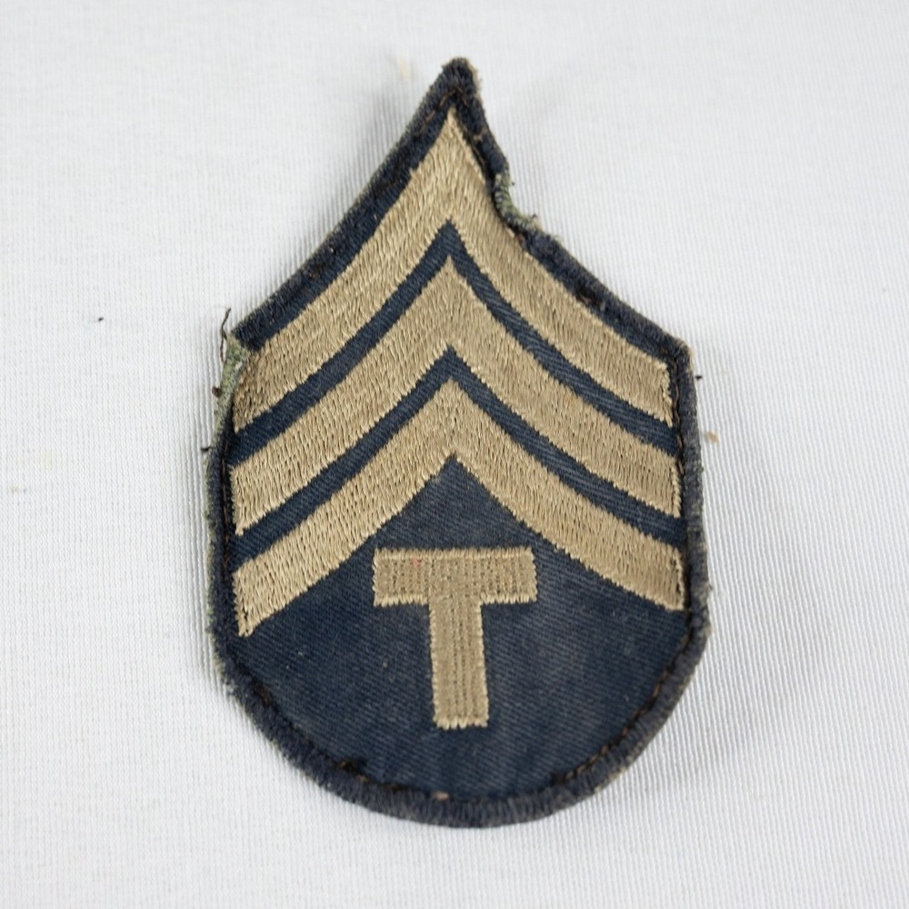 US Army Technician‎ 4th Grade Rank Patch Blue Gold Vintage WWII